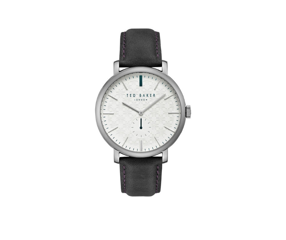 TED BAKER MONTRE POUR HOMME AVEC BRACELET EN CUIR NOIR