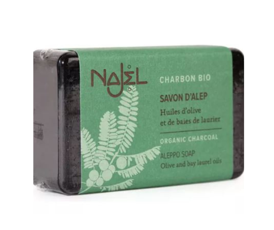 NAJEL Savon Charbon Bio détoxifiant - 100 g Visage, corps & cheveux