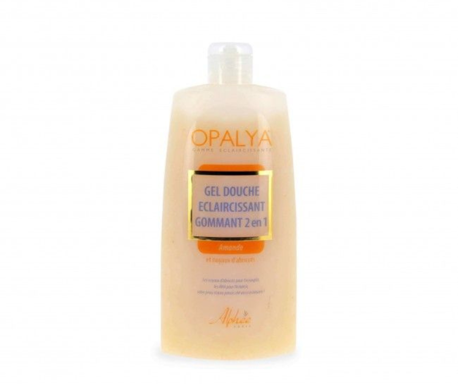 OPALYA GEL DOUCHE ÉCLAIRCISSANT GOMMANT 2 EN 1 AMANDE DOUCE ET NOYAUX D'ABRICOTS 300ml